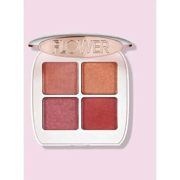 Flower Beauty By Drew Barrymore Petal Play Shadow Quad Berry-More (New) - Picture 5 of 7